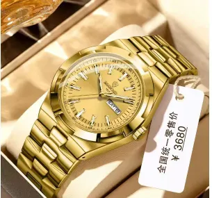 Full Gold Stainless Steel Watch –Japanese Quartz Movement